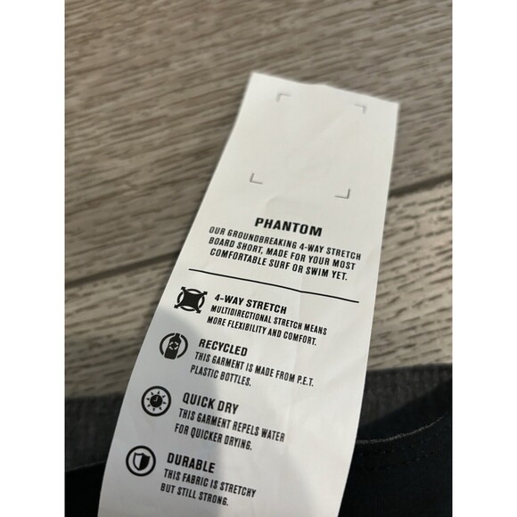 Hurley x Nascar Mens Board Shorts Phantom Racetrack Swim Size 30 Black - Picture 6 of 9